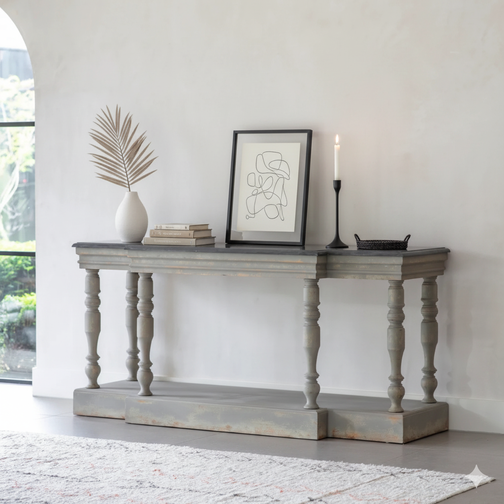 Collinson Stone Top Console Table