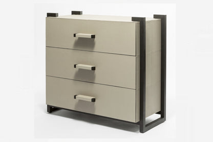 Linea Nera Chest French Grey Leather