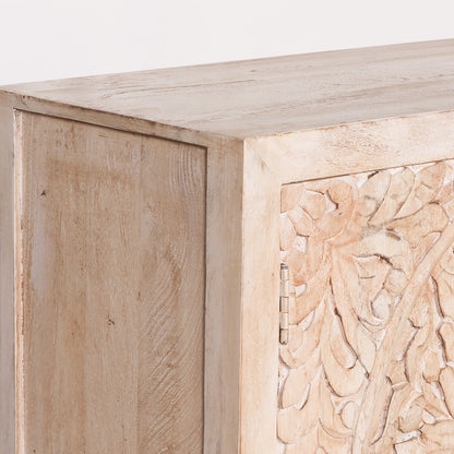Ornate Wooden 2-Door Cupboard
