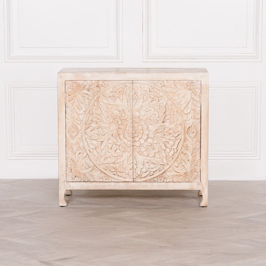 Ornate Wooden 2-Door Cupboard