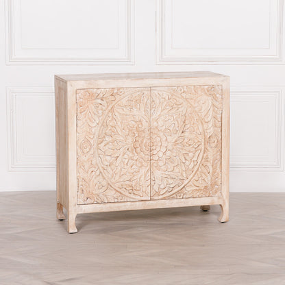 Ornate Wooden 2-Door Cupboard