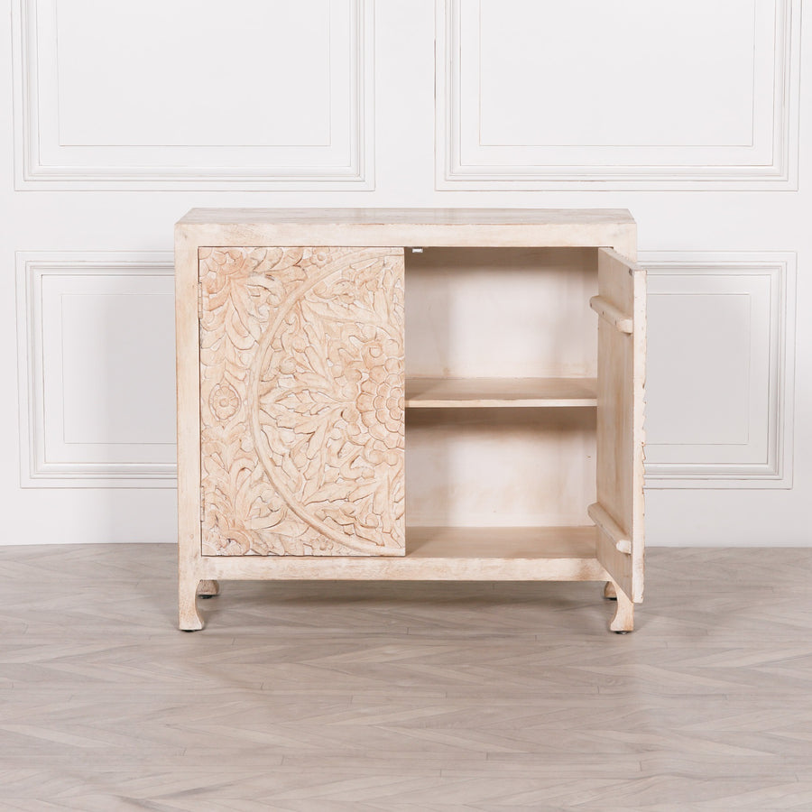 Ornate Wooden 2-Door Cupboard