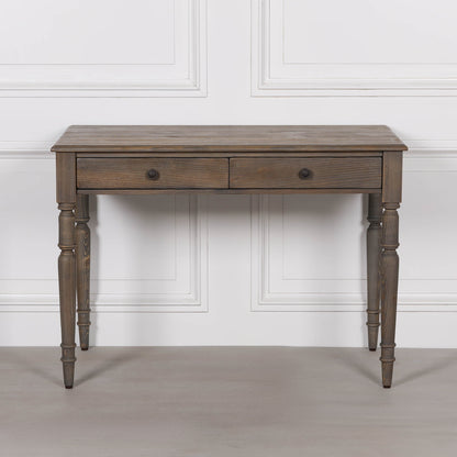 Rustic Pine Writing Desk Console