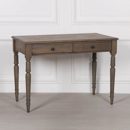 Rustic Pine Writing Desk Console