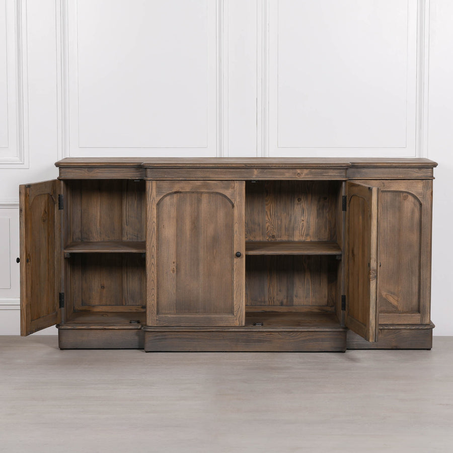 Rustic Pine Breakfront Sideboard