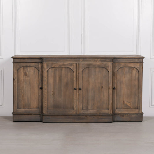 Rustic Pine Breakfront Sideboard