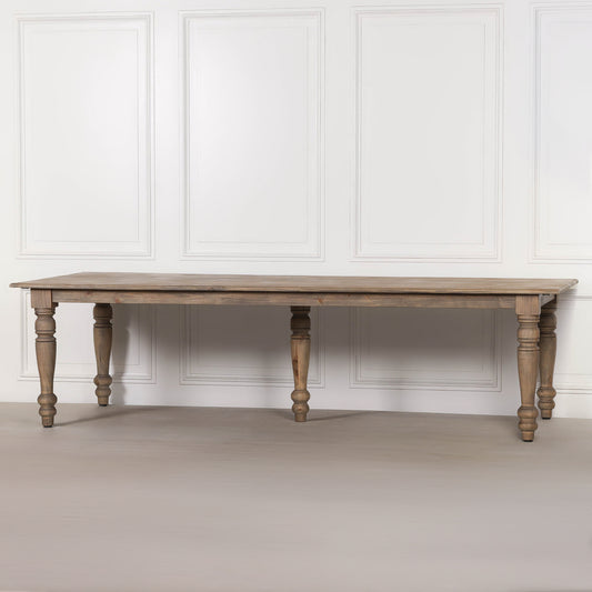 Rustic Pine Extra Large Farmhouse Dining Table 300cm