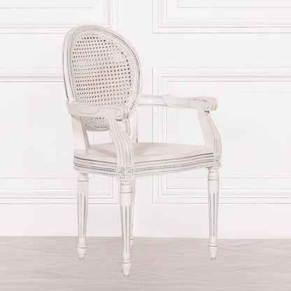 Off White Chateau Rattan Dining Chair