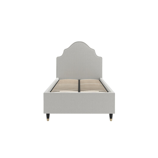 Monterey Grey Thin Stripe Bed - Single