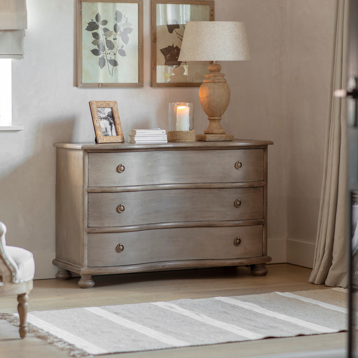 Ambersham Reclaimed Pine Large Chest of 3 Drawers — view 1