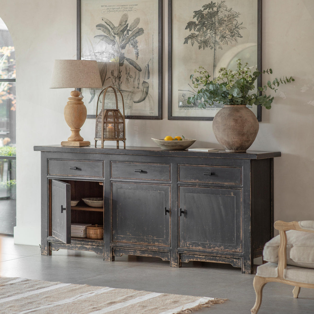 Loxwood Reclaimed Pine 3 Door Sideboard — view 2