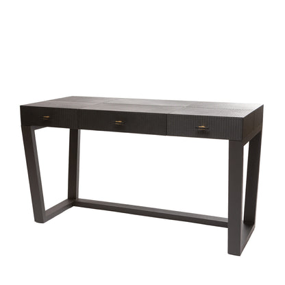 Slim Jim Desk Black Woven Leather