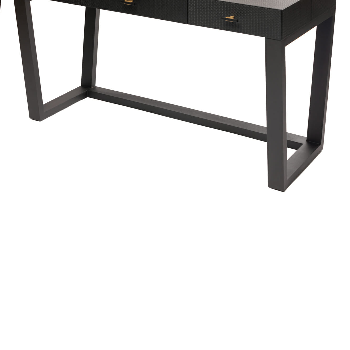 Slim Jim Desk Black Woven Leather