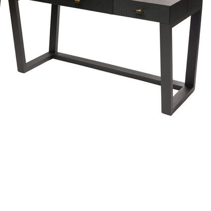Slim Jim Desk Black Woven Leather