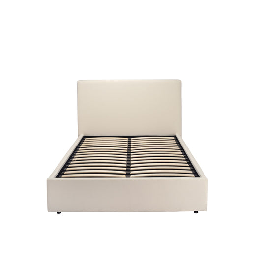Wilder Antique White Ottoman Bed - Double