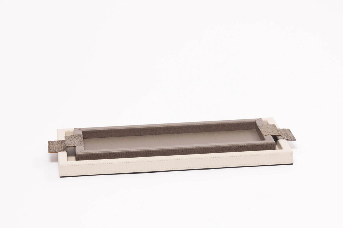 Wode Tray Rectangle Pumice Leather - image 2