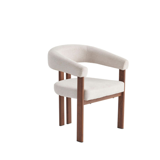 Baden ivory linen effect dining chair