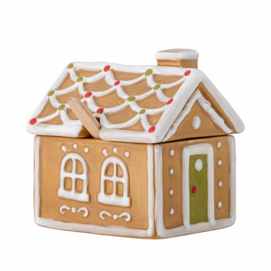 Ginnie Gingerbread House Jar with Spoon
