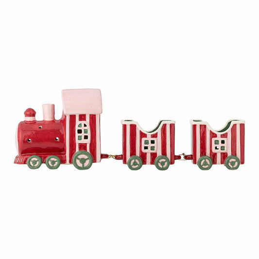 Gloria Red Ceramic Christmas Train