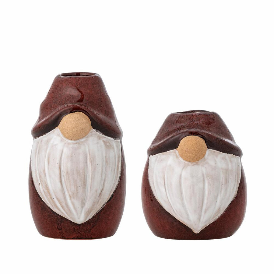 Lyda Red Gnome Candle Holders – Set of 2