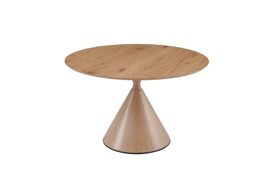 Branden Natural Wood Effect Top Round Dining Table