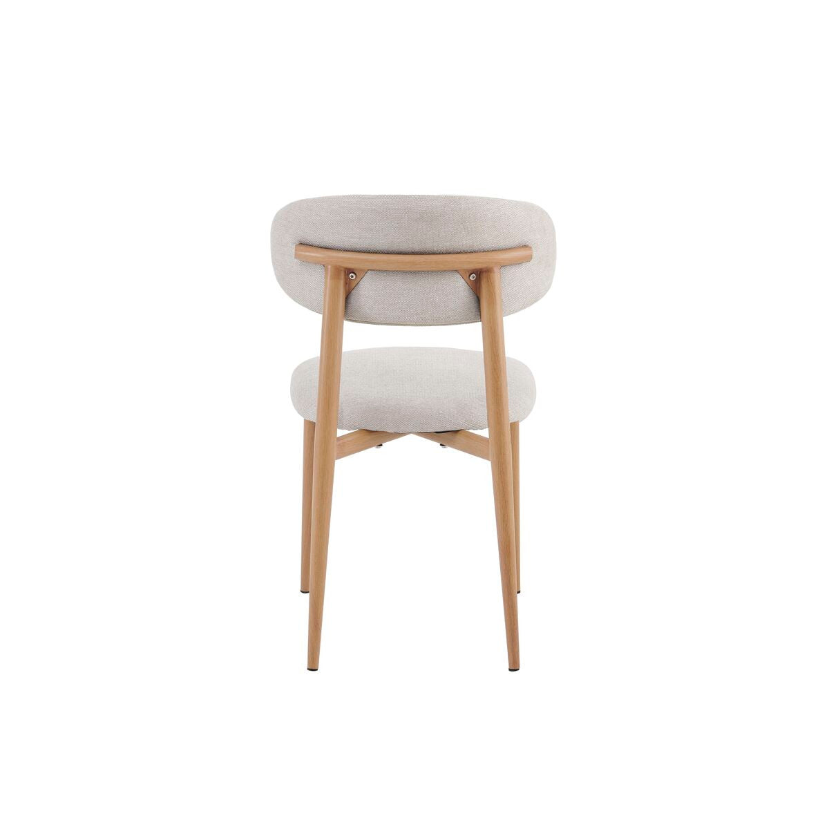 Branden ivory linen effect dining chair