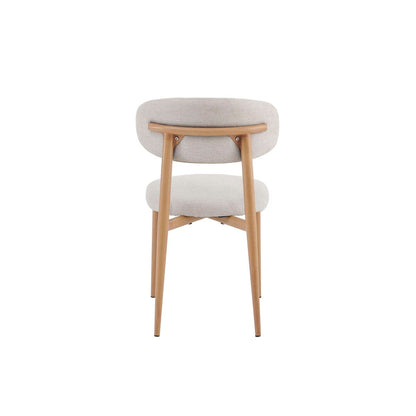 Branden ivory linen effect dining chair