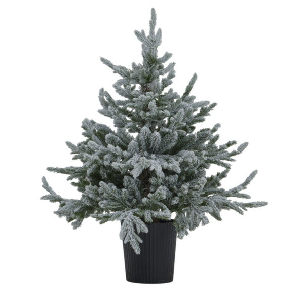 Snowy Forest Fir Pre-Lit 300 LED Christmas Tree In Pot