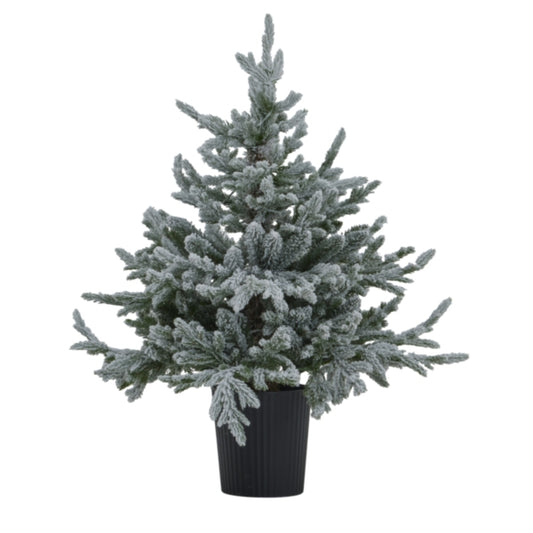 Snowy Forest Fir Pre-Lit 300 LED Christmas Tree In Pot