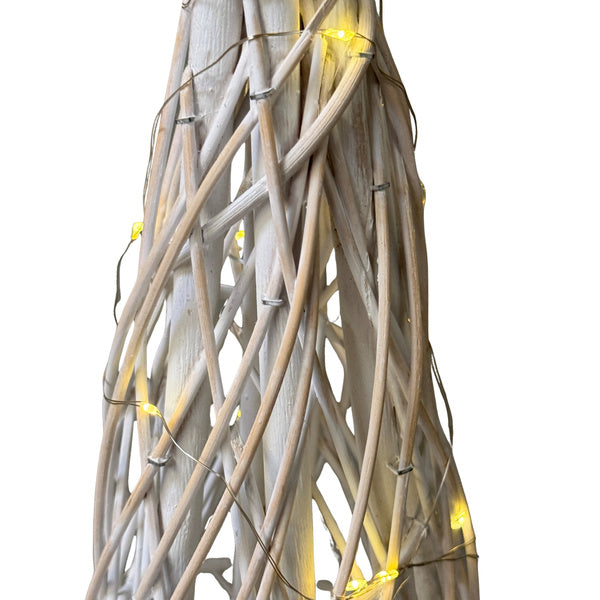Small LED Wicker Christmas Tree With Star
