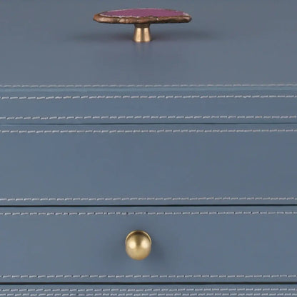 Treasure Box Blue Leather