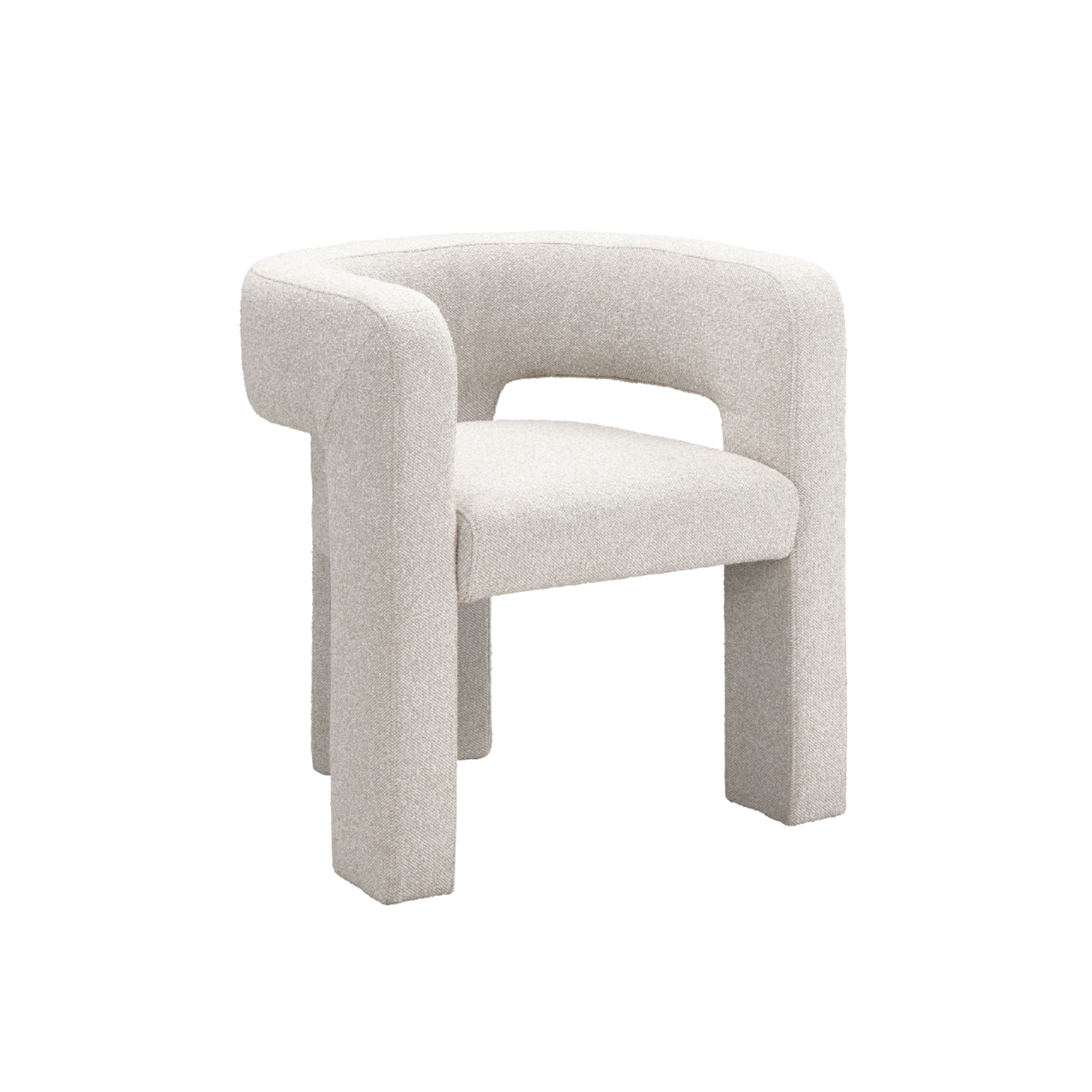 Crescent Occasional Mink Chair