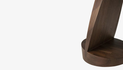 Oblic Side Table in Teak Brown