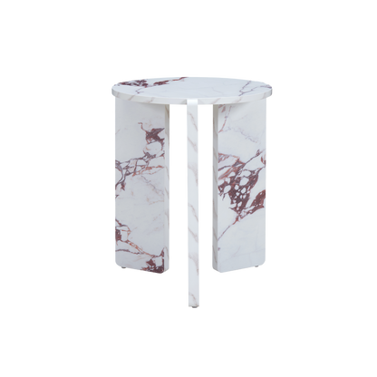 Halo Side Table Marble Effect
