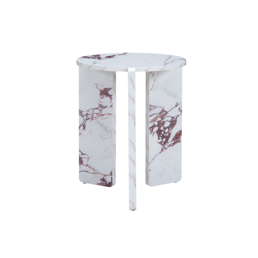 Halo Side Table Marble Effect