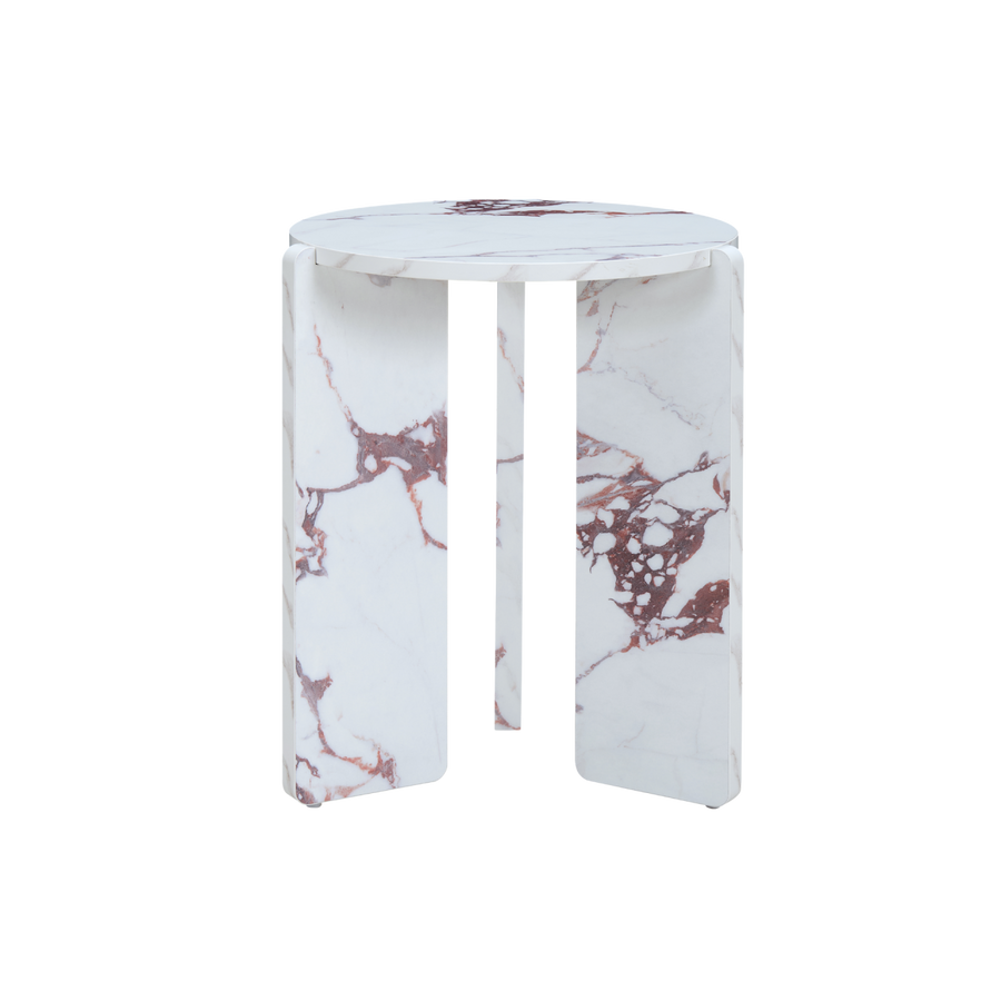 Halo Side Table Marble Effect