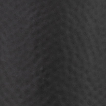 Matt Black Large Hammered Vase With Lid