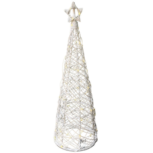 LED Wicker Christmas Tree With Star