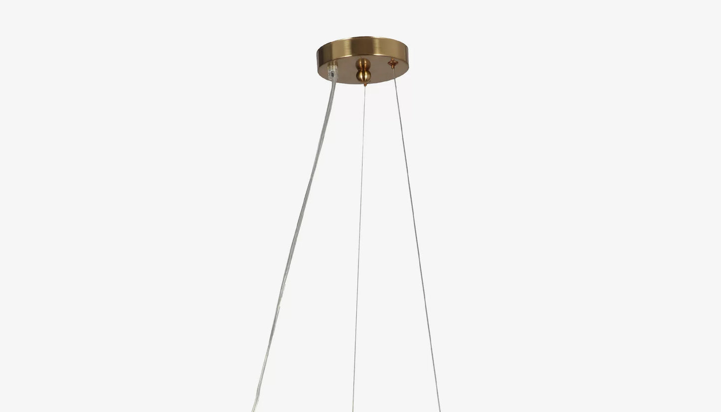 Yosie Pendant Light in Glass Globes & Brushed Gold Finish