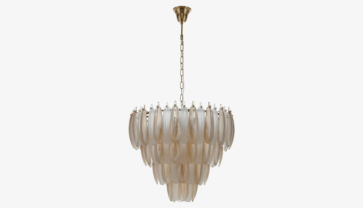 Chloe Chandelier in Clear & Champagne Gold Glass