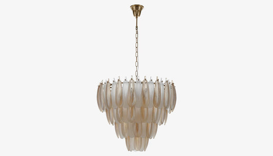 Chloe Chandelier in Clear & Champagne Gold Glass