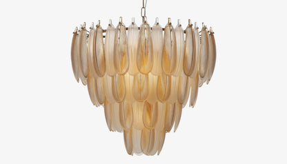 Chloe Chandelier in Clear & Champagne Gold Glass