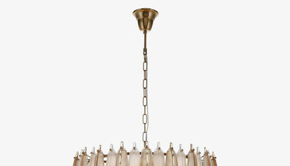 Chloe Chandelier in Clear & Champagne Gold Glass