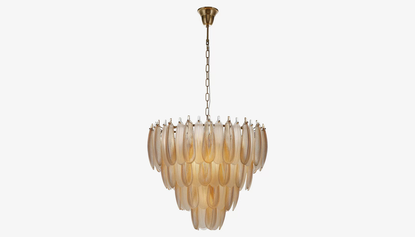 Chloe Chandelier in Clear & Champagne Gold Glass