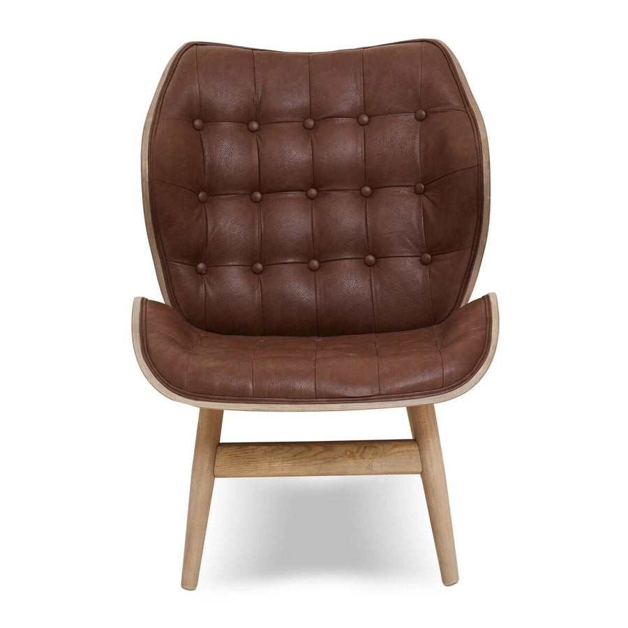 Vinsi Brown Leather Effect Chair