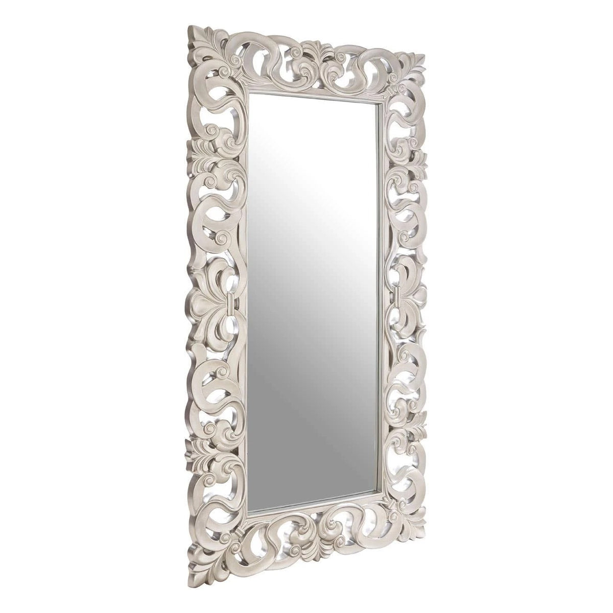 Palazio Silver Ornate Frame Full Length Wall Mirror