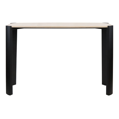 Palermo Cream Marble Top and Black Acacia Wood Console Table