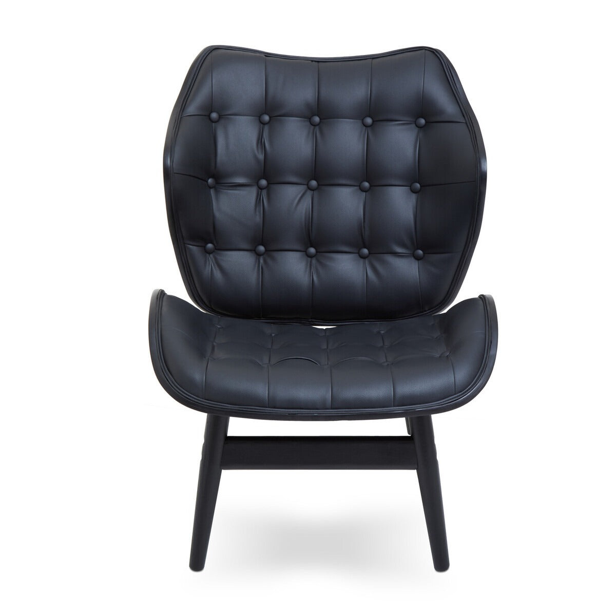 Vinsi Black Leather Effect Chair
