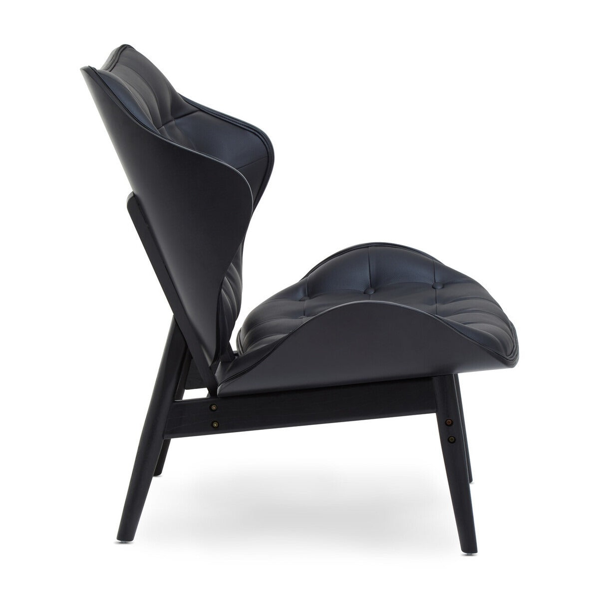 Vinsi Black Leather Effect Chair