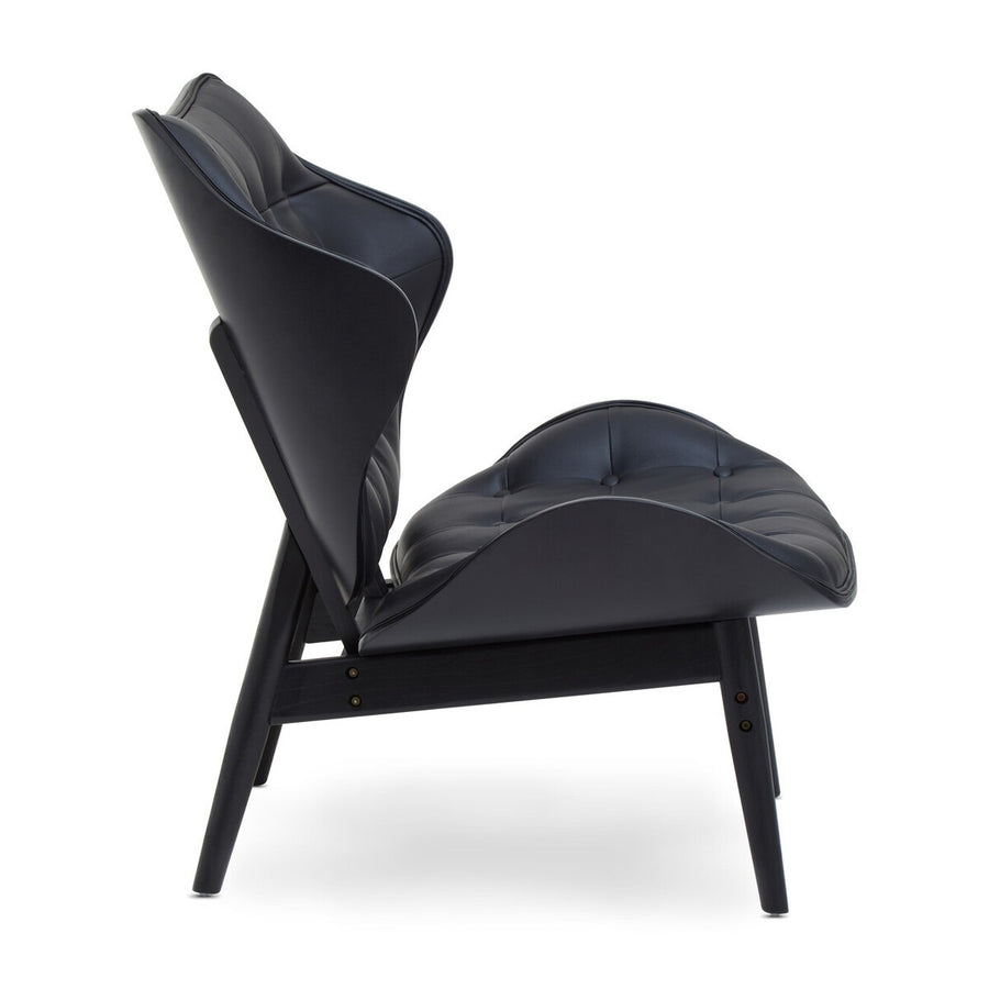 Vinsi Black Leather Effect Chair